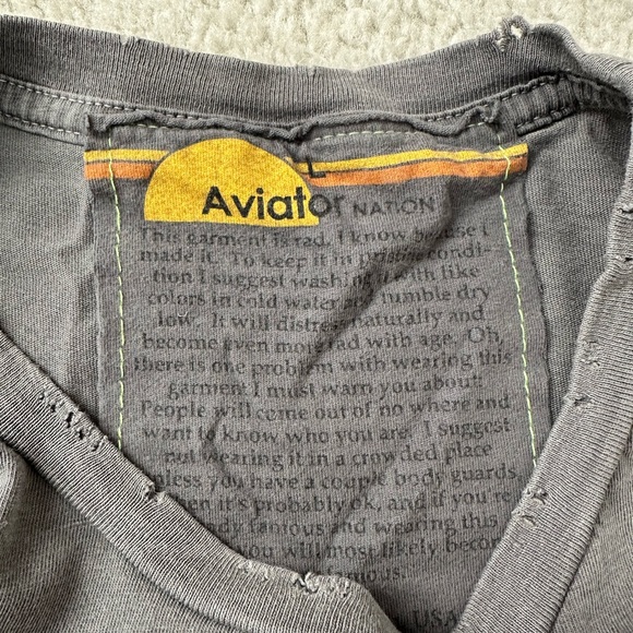 Aviator Nation Gray California Graphic T-Shirt - Picture 2 of 2